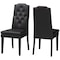 Baxton Studio Black Faux Leather Button-Tufted Nail heads Trim Dining Chair 120-6599 - alternate 1
